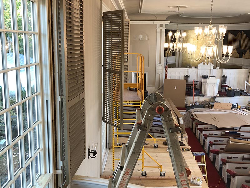 Interior historci shutters were reused 