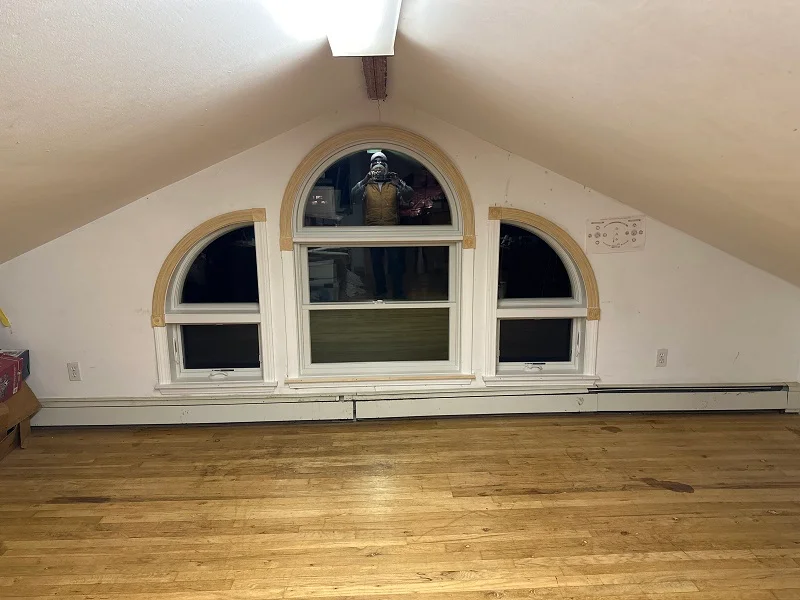 Andersen 400 Series speciality shaped window installation