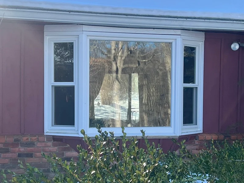 Harvey Tribute double hungs installed in this bay window