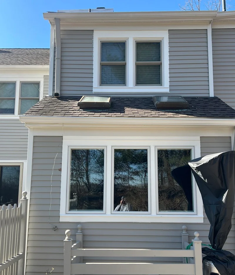 Exterior view of Andersen 400 series triple casement window in Scarsdale, NY