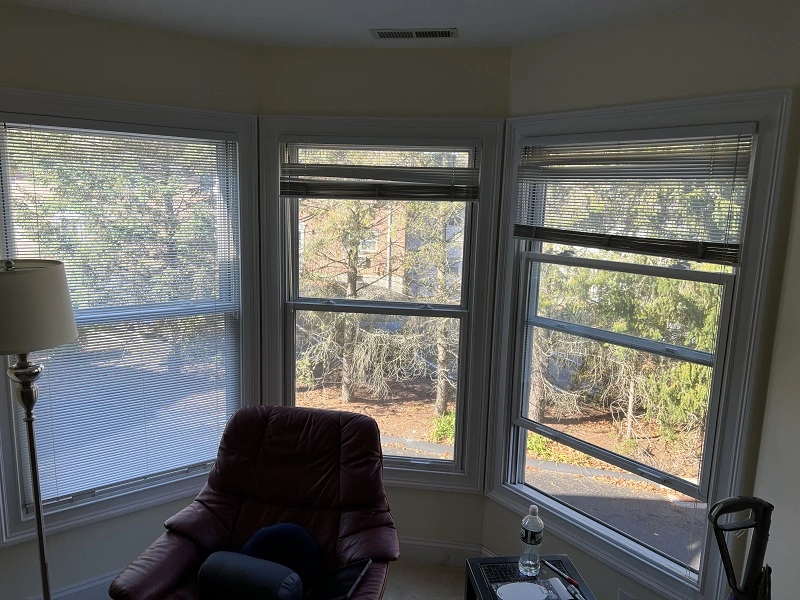 A built in bay window in Ridgefield, CT