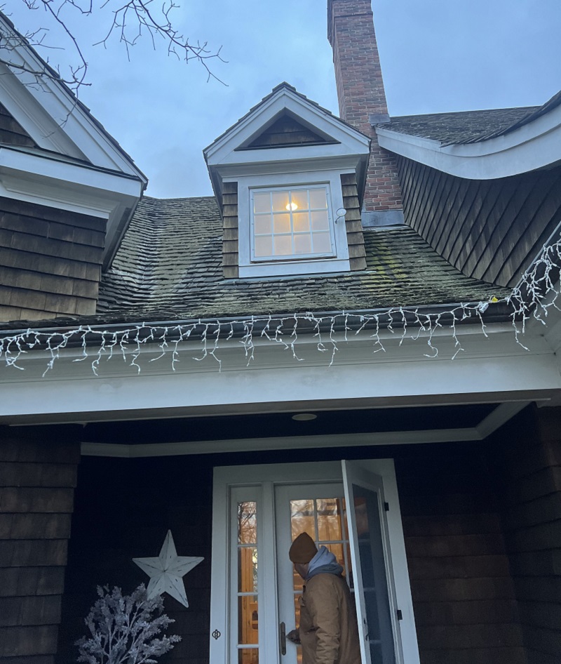 Wood awning window in a dormer in Easton,CT