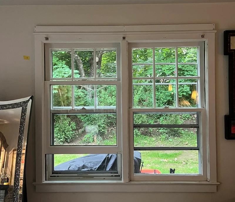 Two wide double hung window in Southbury, CT