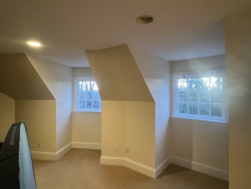 Old awning windows will be replaced in this room