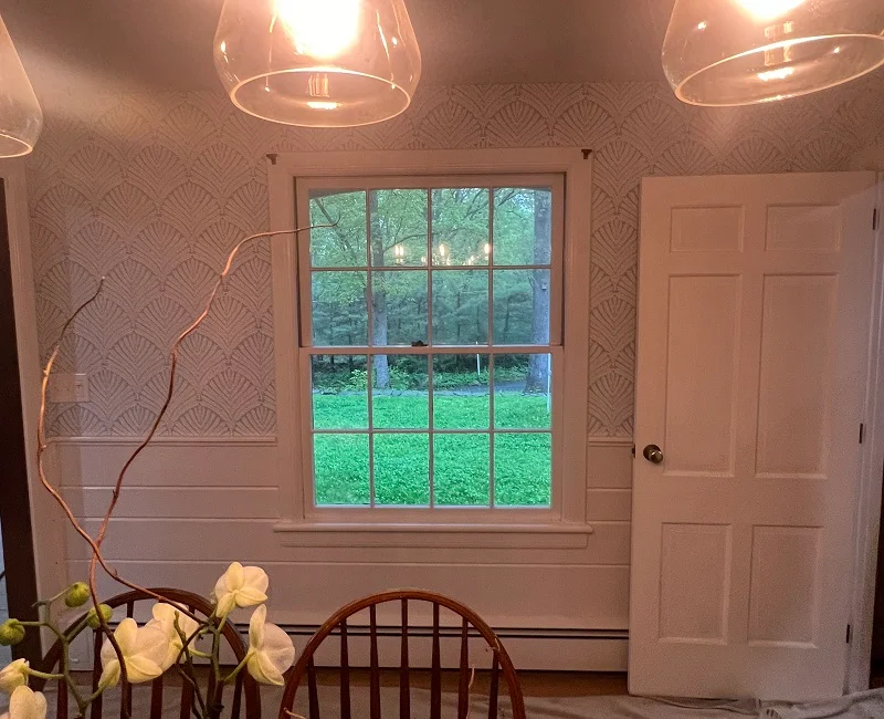 Interior view of a wood double hung window in South Salem, NY