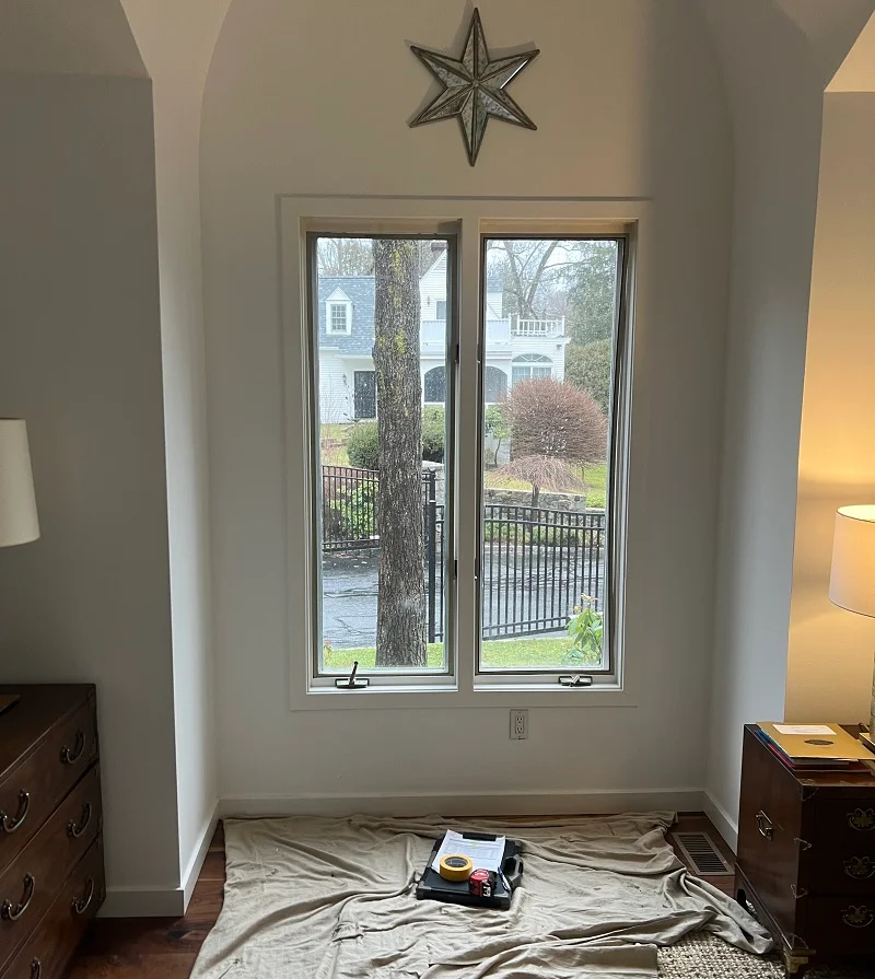 Old wood double casement in Norwalk, CT - This window no longer opens.
