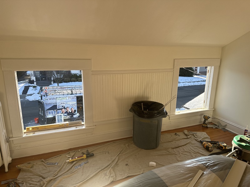 Removed the old windows, ready for install