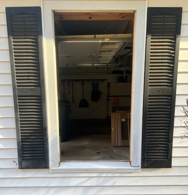 Double hung window removed and ready for install