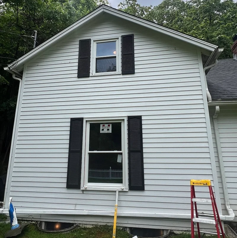 Harvey Slimline double hungs installed in Southbury, CT