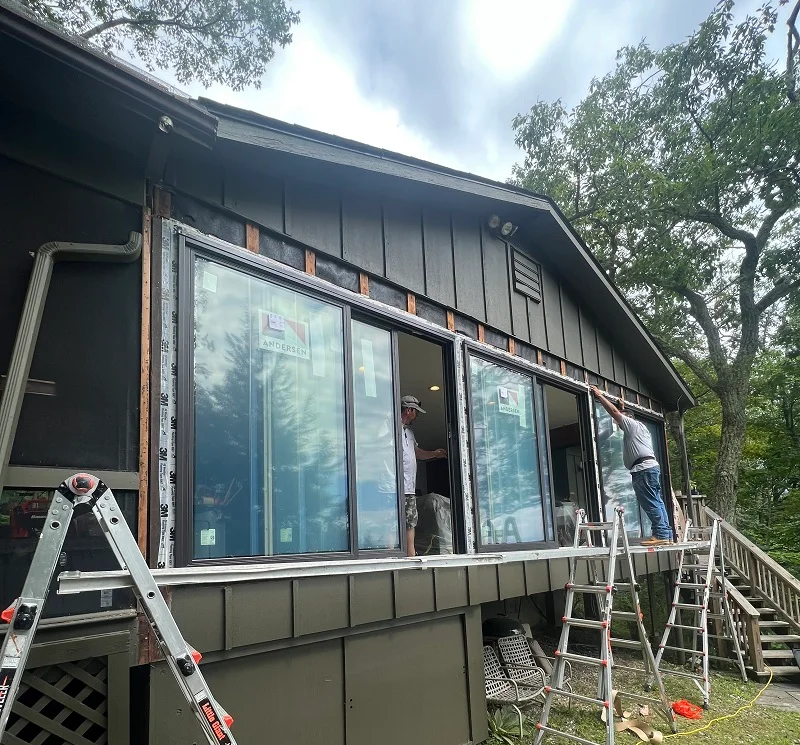 Andersen 200 Series Permashield patio door installation