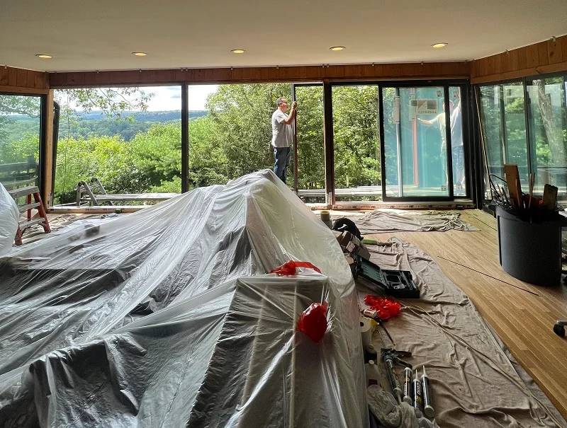 Installing door panels on these Andersen patio doors