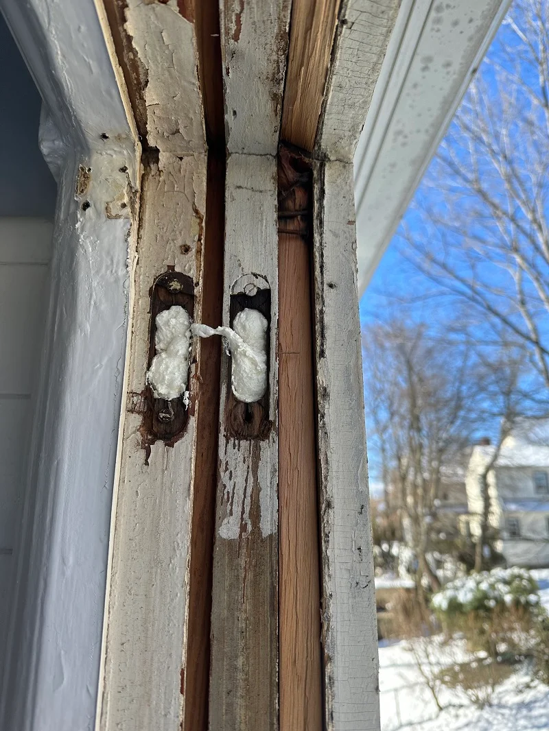 OSI spray foam used to insulate the weight pockets