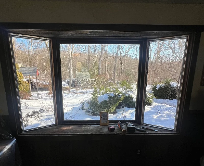 Windows removed from this bay window