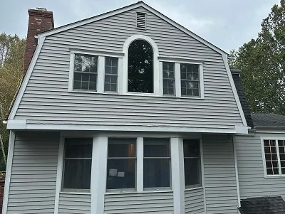 Pella Lifestyles custom arched window Pella certified installation 81 Wild Duck Rd Wilton CT 06906