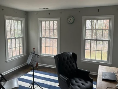 Andersen 400 Series Woodwright replacement windows authentic wood interior 48 Valley Rd New Canaan CT 06840