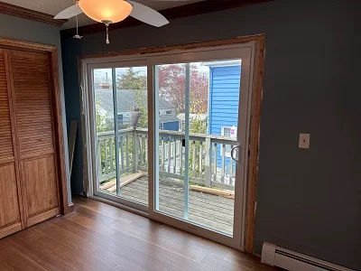 Harvey gliding vinyl patio door installation 10 Baker St Milford, CT 06461